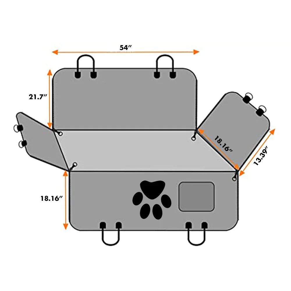 New Waterproof Durable 600D Oxford Fabric Nonslip Back Seat Pet Car Seat Cover Dog