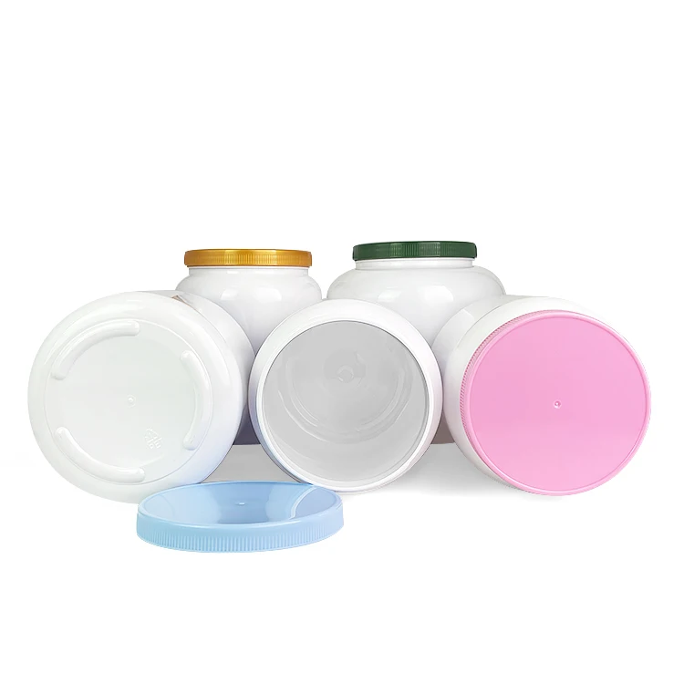 Factory Direct Recycled Food Grade Round PET Plastic Bottles Powder Jars Cans Milk Protein Powder Container