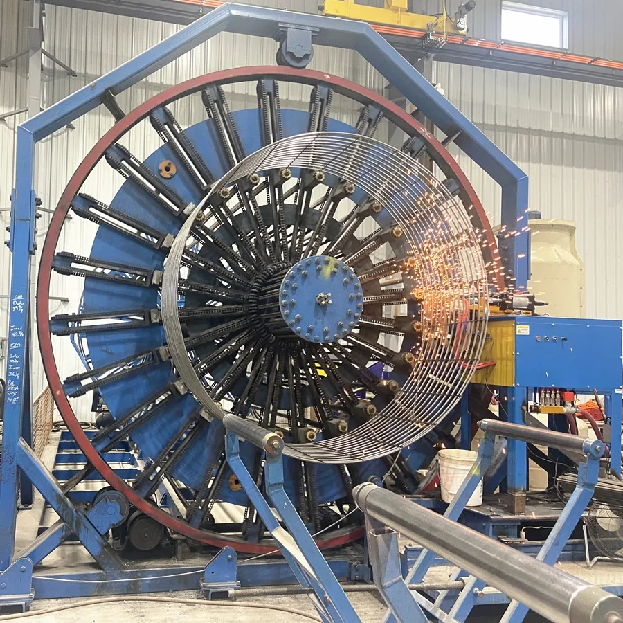 Pressure Pipelines Steel Reinforced Concrete Jacking Pipes Steel Cage Welder