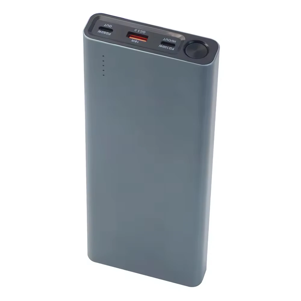 100W PD Ultra-Slim Power Bank with Dual USB Output Super Fast Charging iPad Laptops Smart Phones Type-C Input LI-Polymer Battery