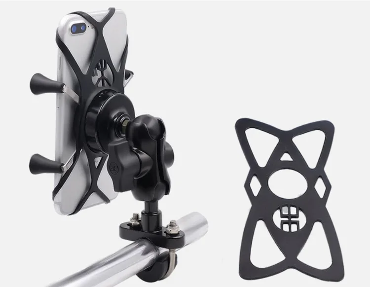 Motorcycle Mobile Phone Holder With USB Charger Motorbike Bike Handlebar Stand Mount Bracket