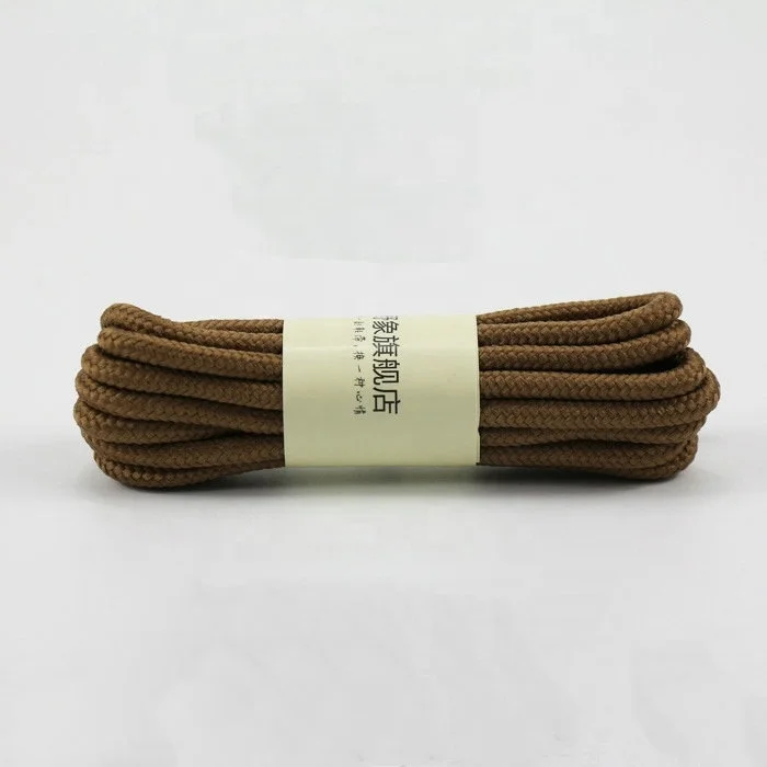Wholesale 4mm round polyester shoe lace for Martin boots and leather shoes Casual sneakers boots shoelace