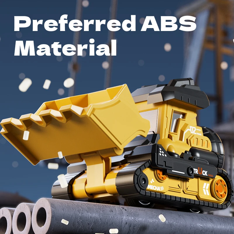 Inertia Urban Construction Vehicle Collection Set Simulation City Truck Toys Friction Powered Engineering Toys for Toddlers Boys