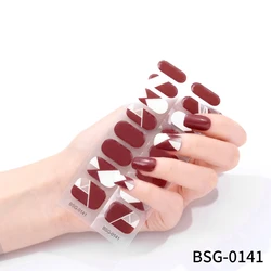 Factory supplier nail sticker custom Full Nail Polish gel nail polish sticker wraps