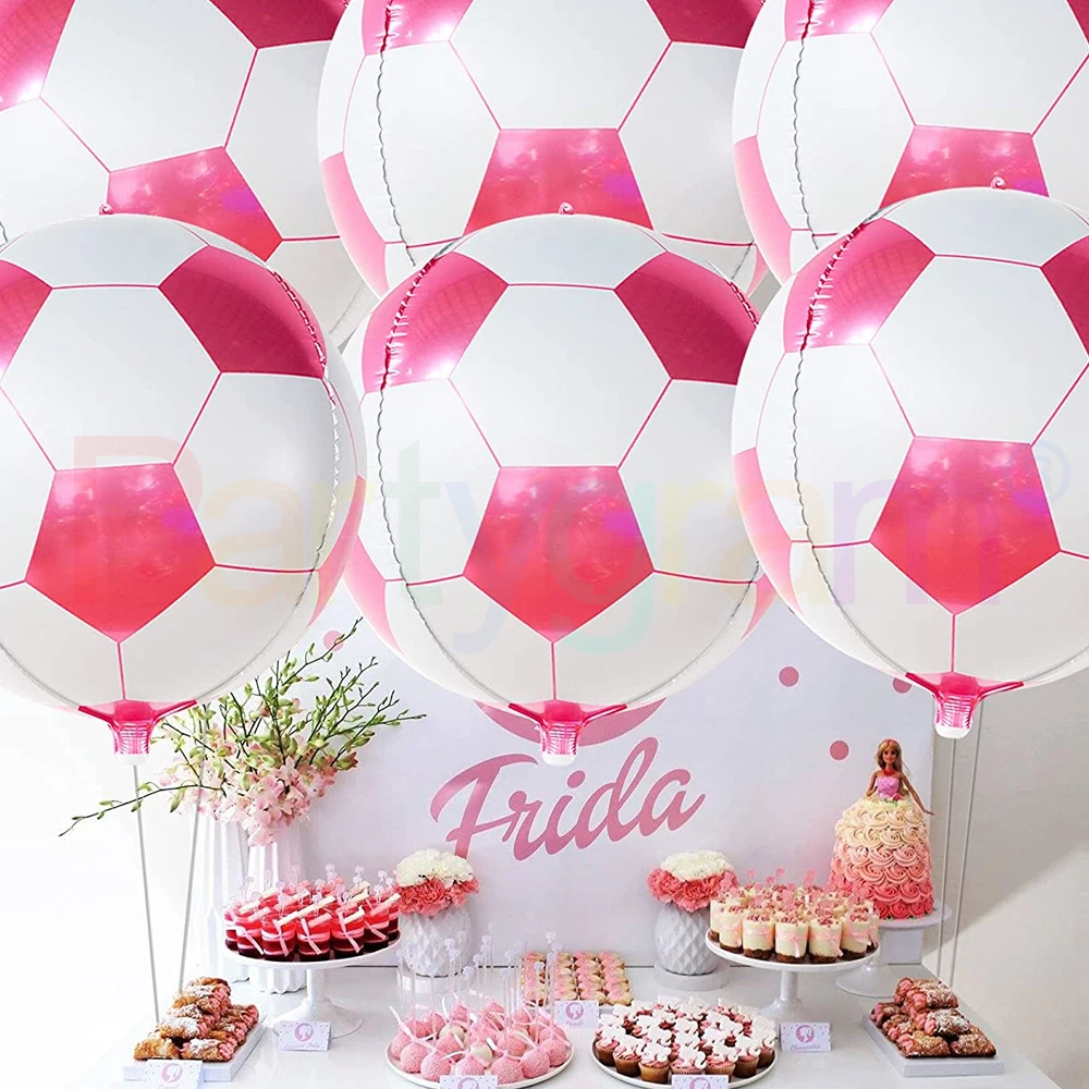 Football Party Supplies  Helium Decoration Foil Balloon, Buy Huge 22 Inch Red Pink Soccer Balloon