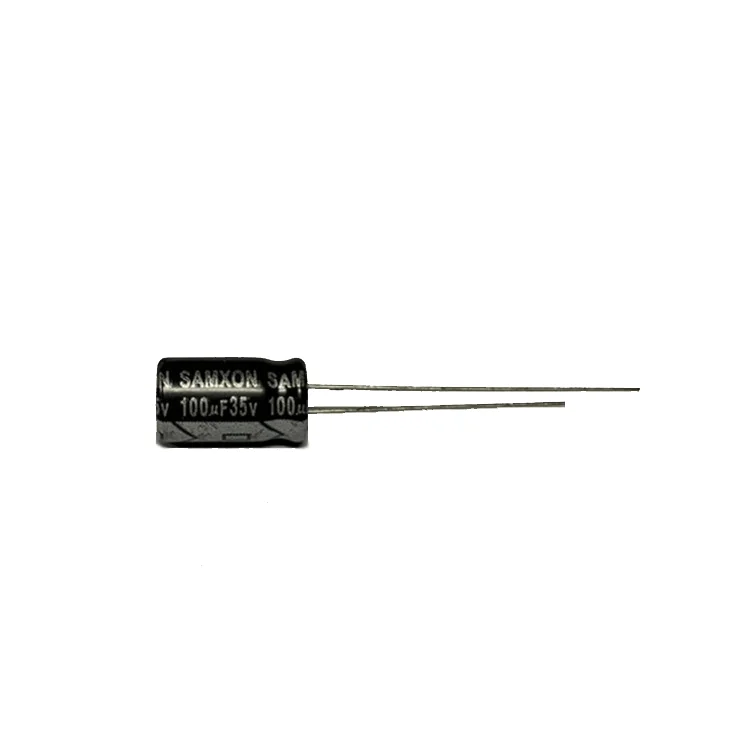 SAMXON EGT107M1VE11RR 100 мкФ 35V 6,3*11 Life 4000-10000 часов, высокая пульсация тока, низкое энергопотребление, электролитические конденсаторы