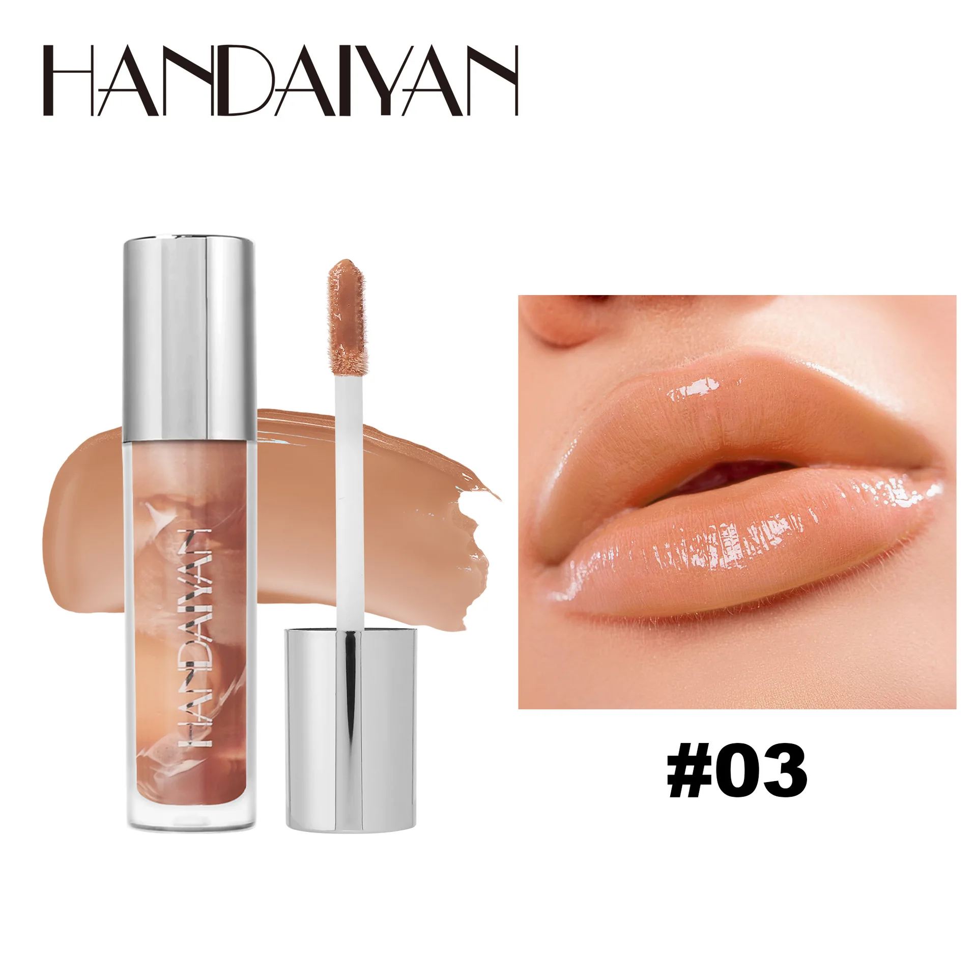Marble mirror natural three-dimensional Paint light soft mist easycolor lip glaze Moisturizes lips without fading gloss lipstick