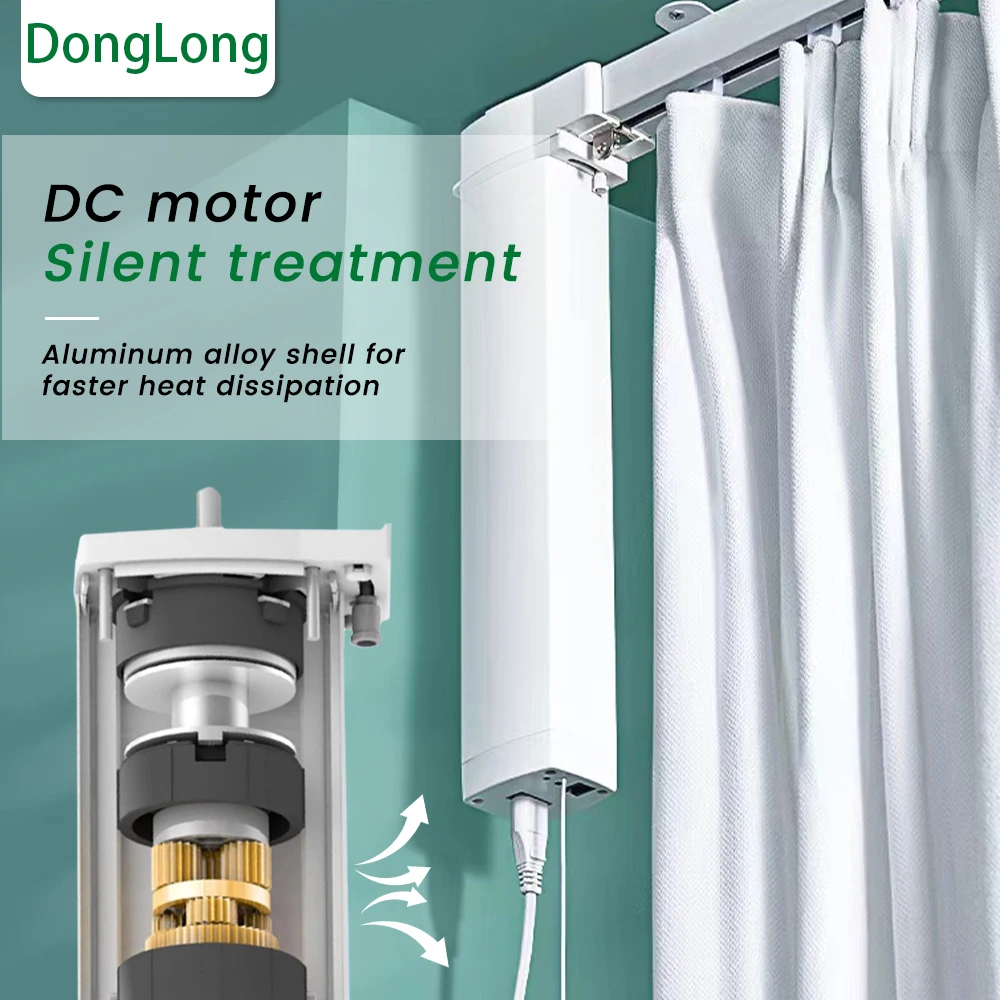 Tuya WiFi Electric Automatic Curtain Motor Smart Home Automation for Hotel Design Set for Living Room Use