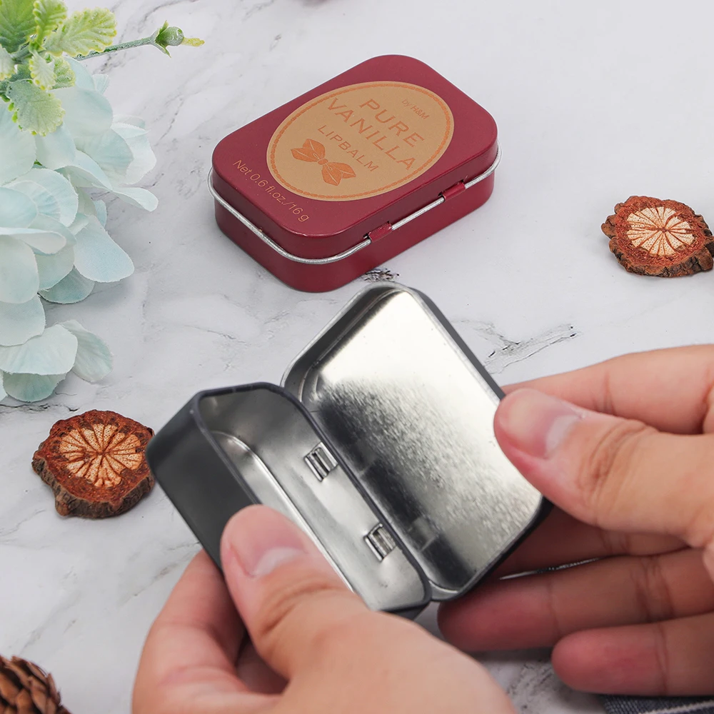 Custom Printed Small Square Chocolate Tin Can Tobacco Tin Box Metal Package Case