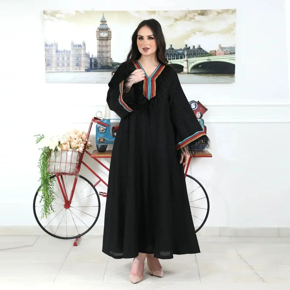 2022 Hot Sale Muslim Dress Women Arabic Islamic Plus Size Middle East Plain Long Abaya Ramadan Prayer Dress