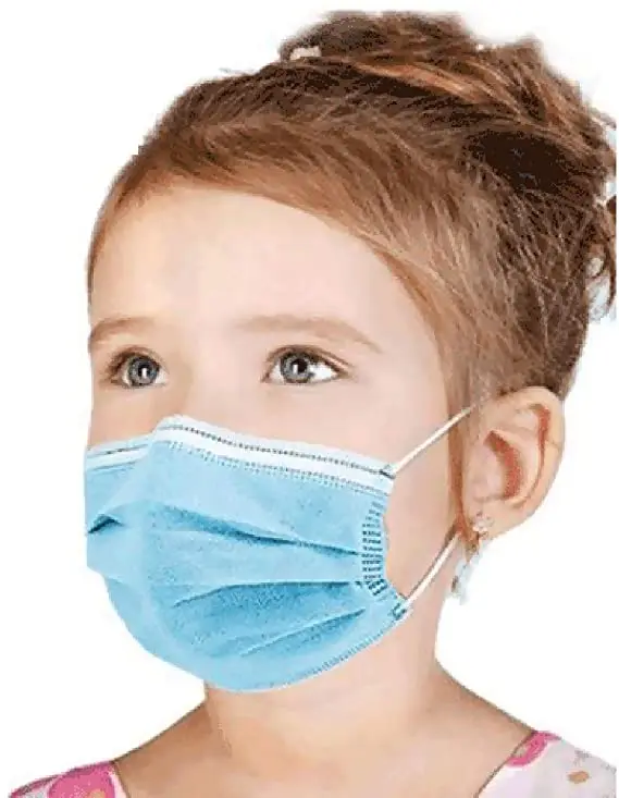 2021 hot sale cheap price face disposable 3ply mask white earloop for kids