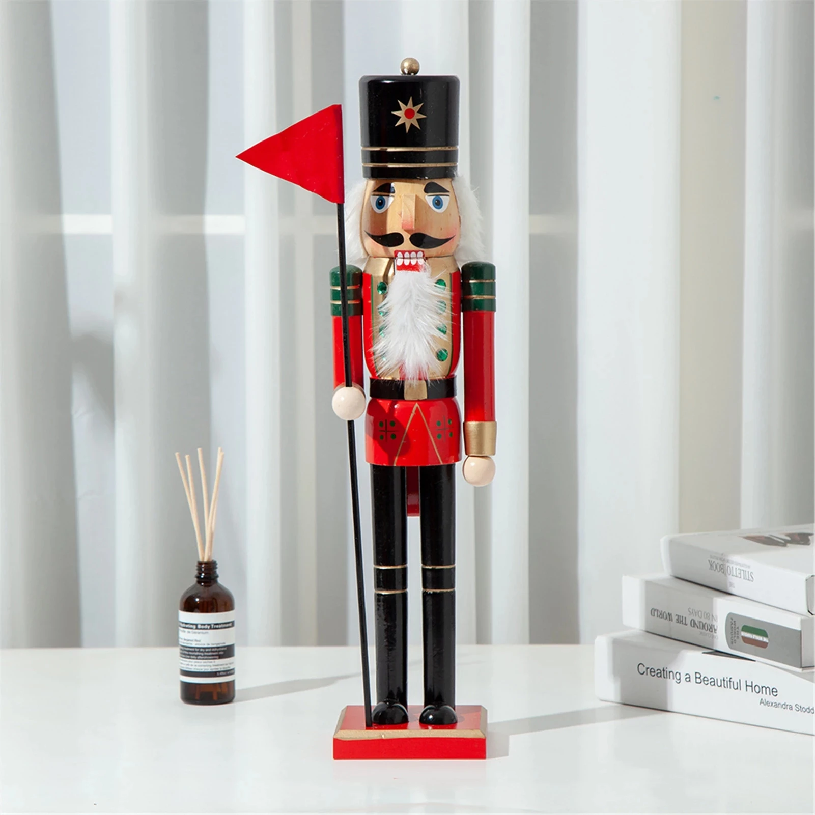 Handcraft Wooden Nutcracker Puppet Doll Soldier Figurines For Room Decoration Christmas Kid Gift