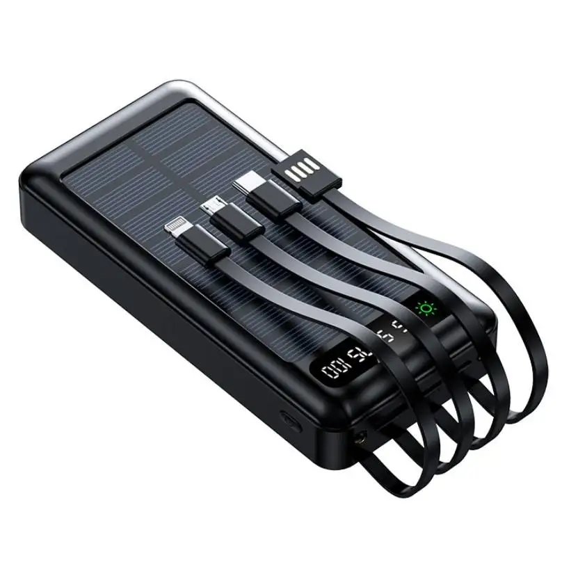 2023 тренд 30000 мАч солнечный Power Bank Портативный Powerbank 50000 сотовый телефон зарядное устройство