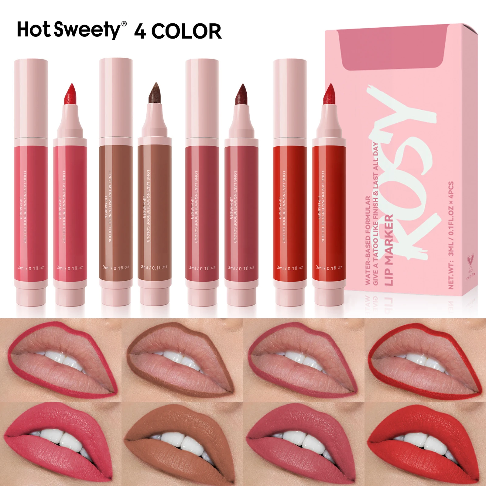 long lasting wholesale lip gloss cosmetic vendor lipstick private label lip tint marker waterproof lipliner matte lip marker