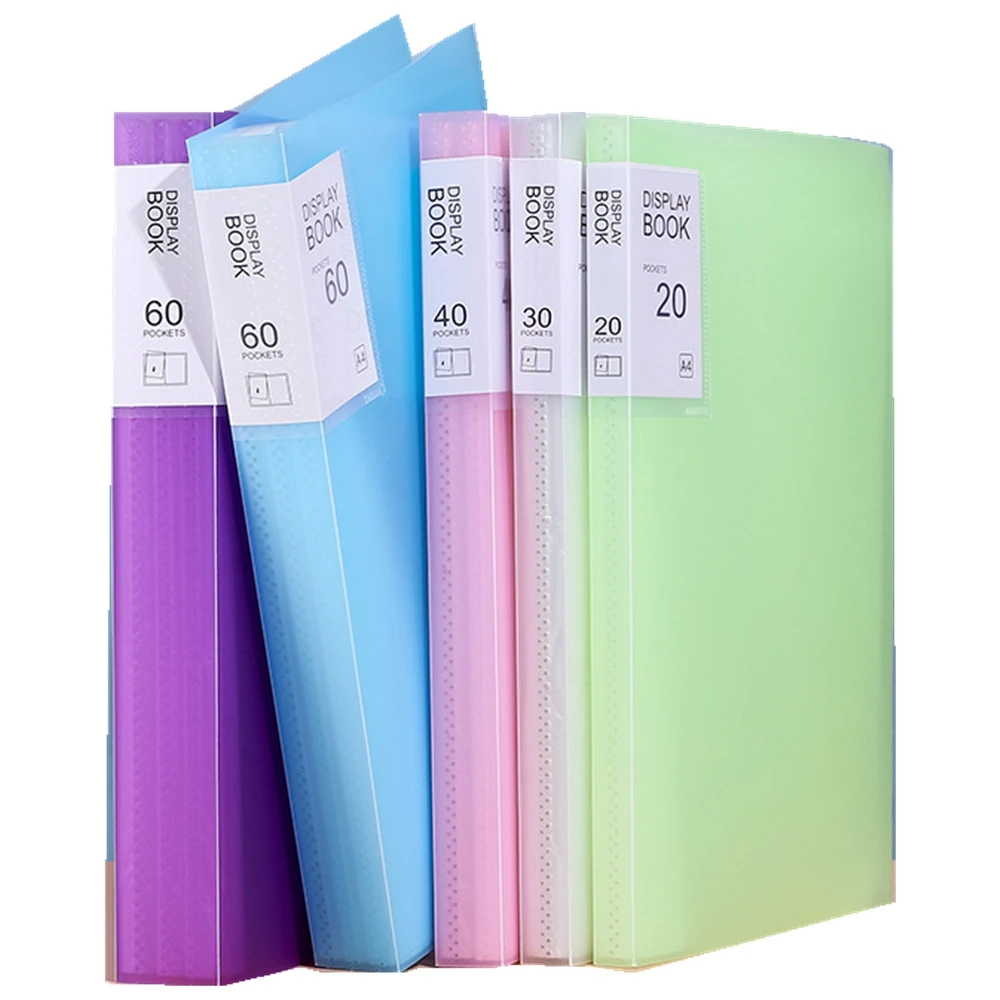 A4 PP clear transparent refillable display pocket file folder presentation clear book