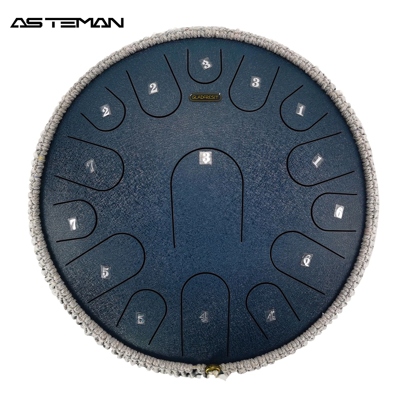 Стальной барабан ASTEMAN со стальным языком, звездная серия, синий, 14 дюймов, 15 тонов, C Ключ