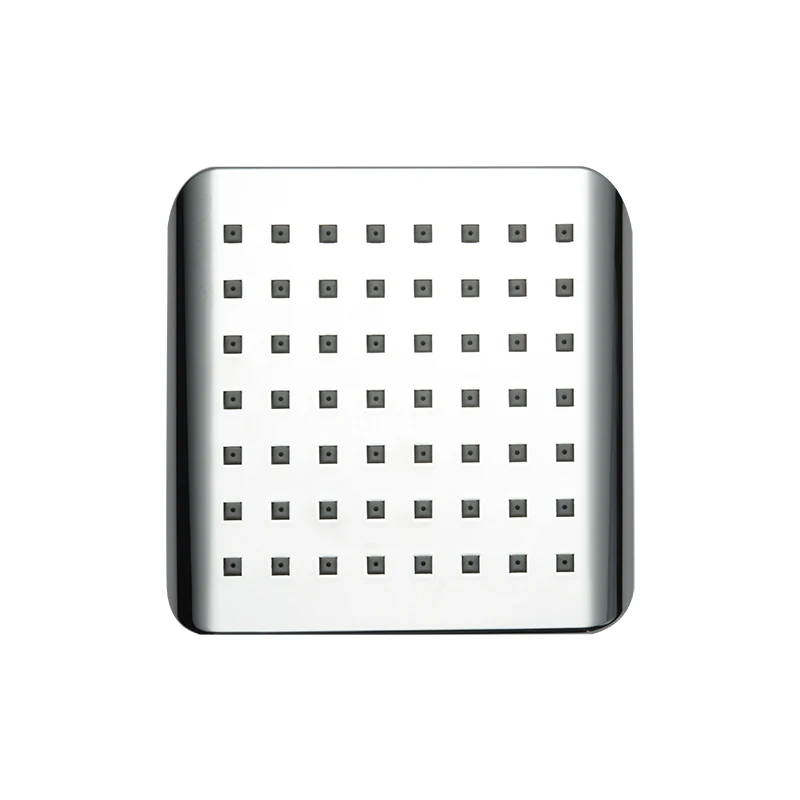 Best Price Square Overhead Bathroom Shower 4 Inch Rainfall with High Pressure Full Chrome ABS Plastic Water Saving for Hotels