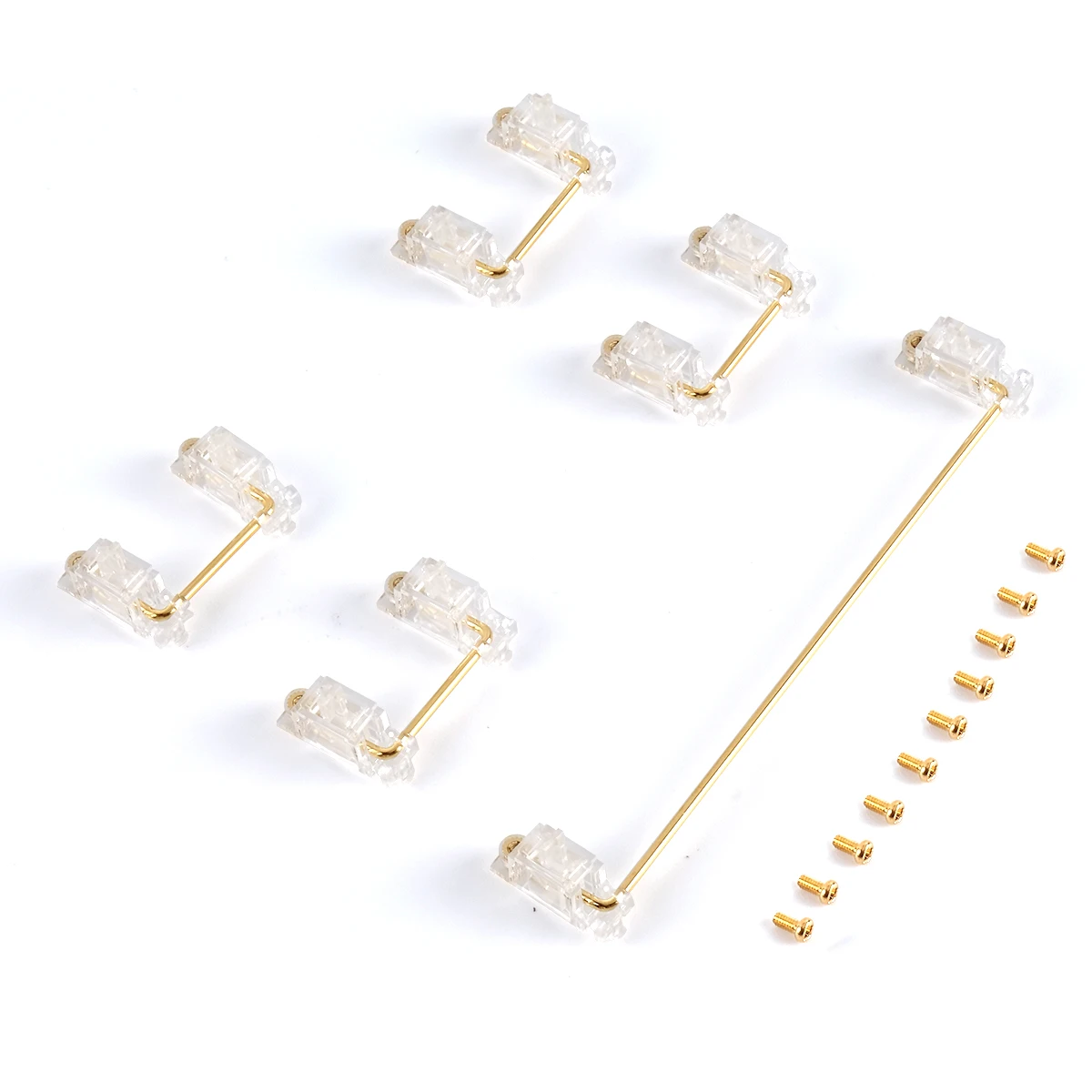 Gold Plated PCB Screw in Stabilizers Mechanical Keyboard Stabilizers Translucent 2U 6.25U (1600352525355)