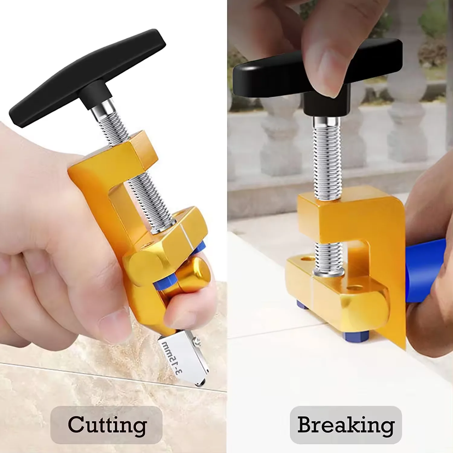 JNZ Top-quality Glass Tile Cutting 2 In 1 Glass Cutter Set Manual Construction Tool Diamond Glass Cutter