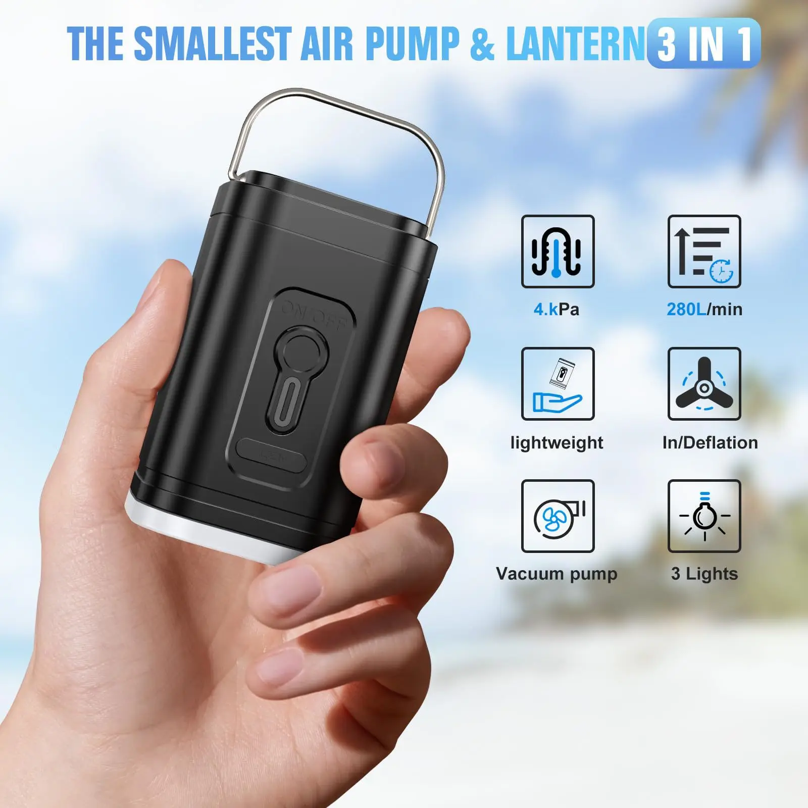 Household electric inflatable pump small fast dual-purpose suction pump wireless outdoor lithium battery inflatable pump