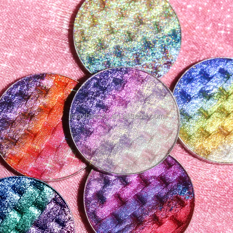 High Quality 5 Colors Shift Multi Chrome Individual Luxury Eye Shadow Palette Holographic Shimmer Rainbow Duochrome Eyeshadow