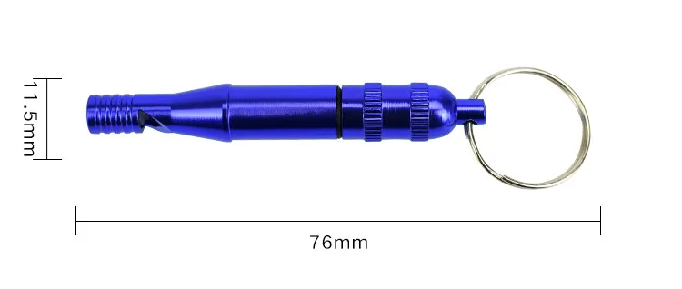 Outdoor Survival Emergency Whistle with Watertight Storage Capsule Waterproof Storage container with Keychain