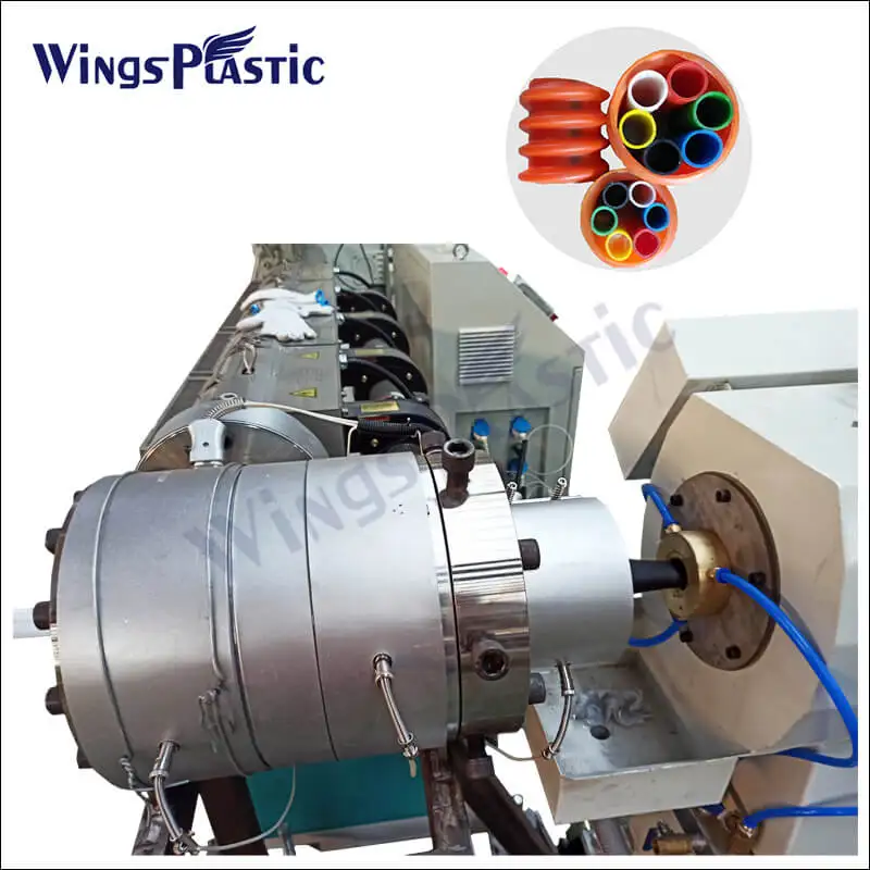 Plastic corrugated optic duct pipe extrusion machine line