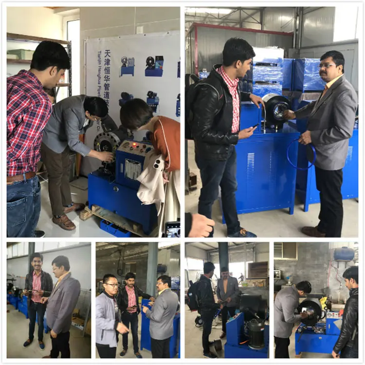 DSG250 Sae 100 r14 Hose Ptfe With Stainless Steel Rubber Tube Hydraulic Hose Crimping Machine Hose Press Crimping Tool Machine