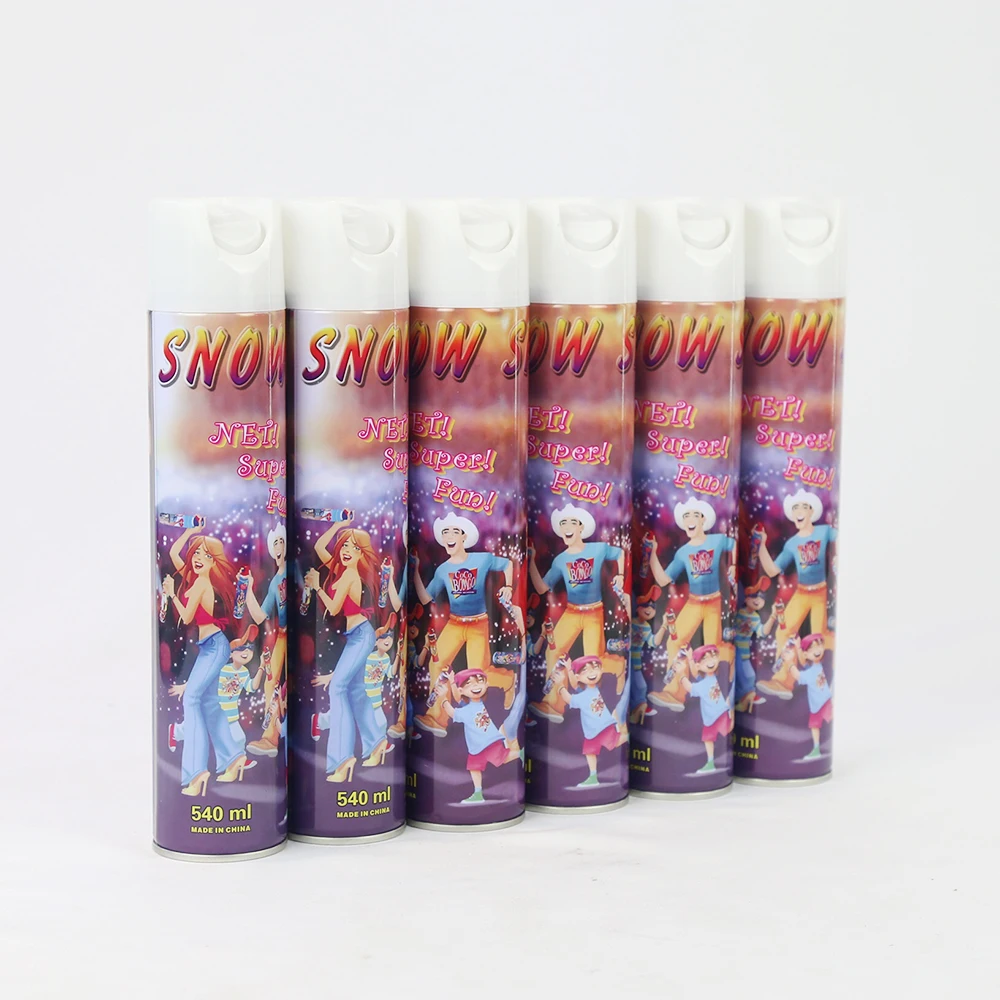 540ml 380g huge volume snow spray foam nonflammable environment protection gas artificial snow spray snow flake