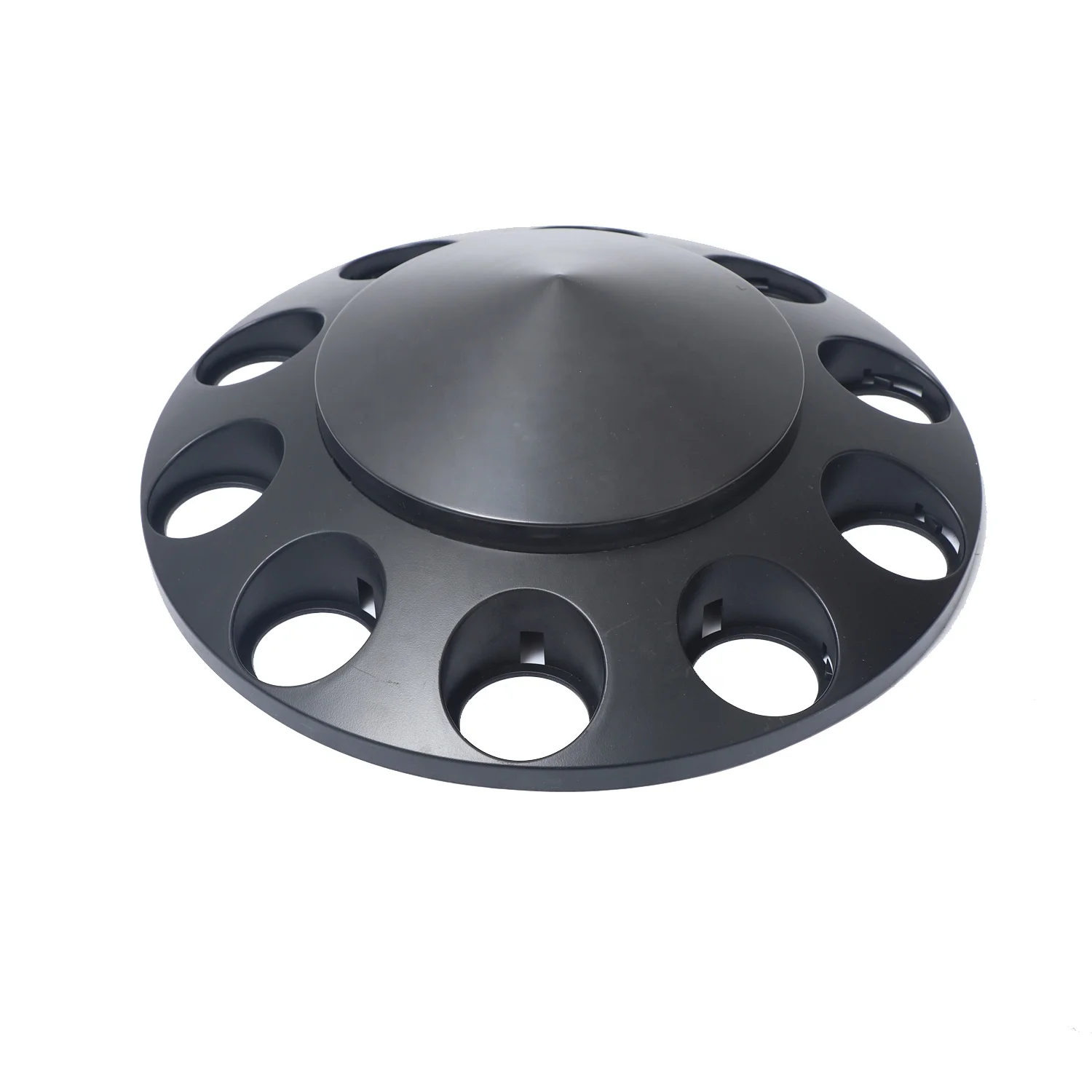 Ninetin Truxpro Black ABS Spiked Axle Covers Kit Hubcaps with 60 Pieces 33mm Thread on Lug Nut Covers for Semi Trucks