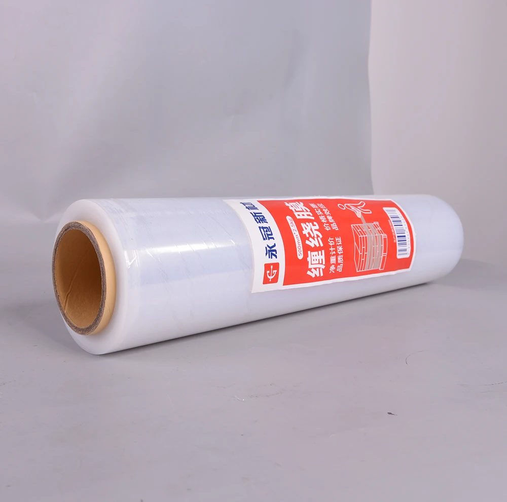 Заводская упаковка в рулоне из полиэтилена прозрачная пластиковая пленка для поддонов стрейч-пленка