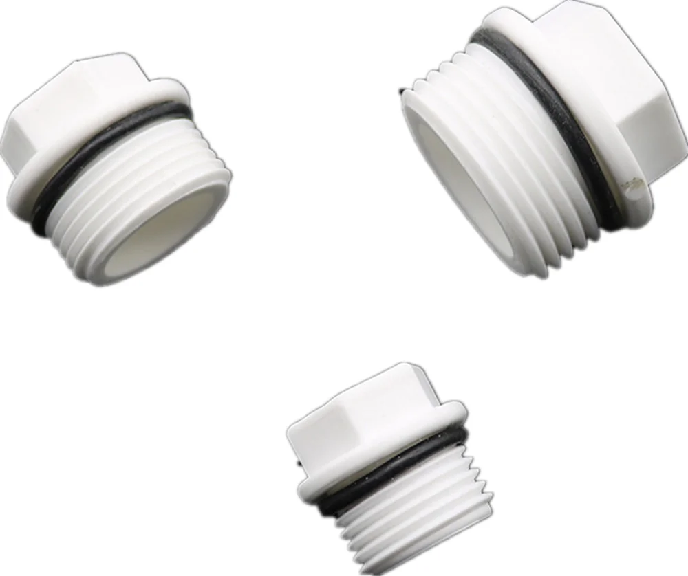 PVC Pipe End Plugs 1/2',3/4',1' Male Thread Drip Irrigation Fittings Garden Tube Waterstop Pipe Connector