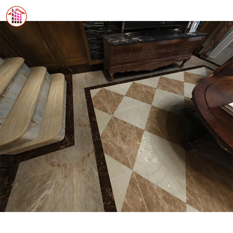 
Water Jet Natural Marble Water Jet Medallion Beige Marble Floor Tiles Design Water Jet 