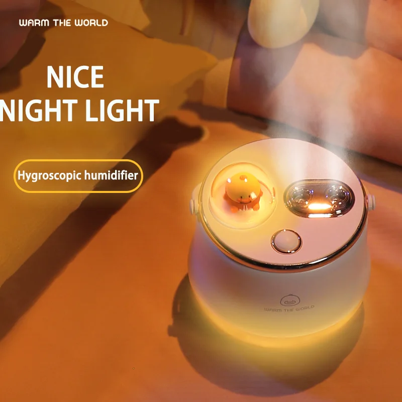 Cute Double Spray Humidifier Intelligent Atomizer Vaporizer Portable Home Appliance Humidifier