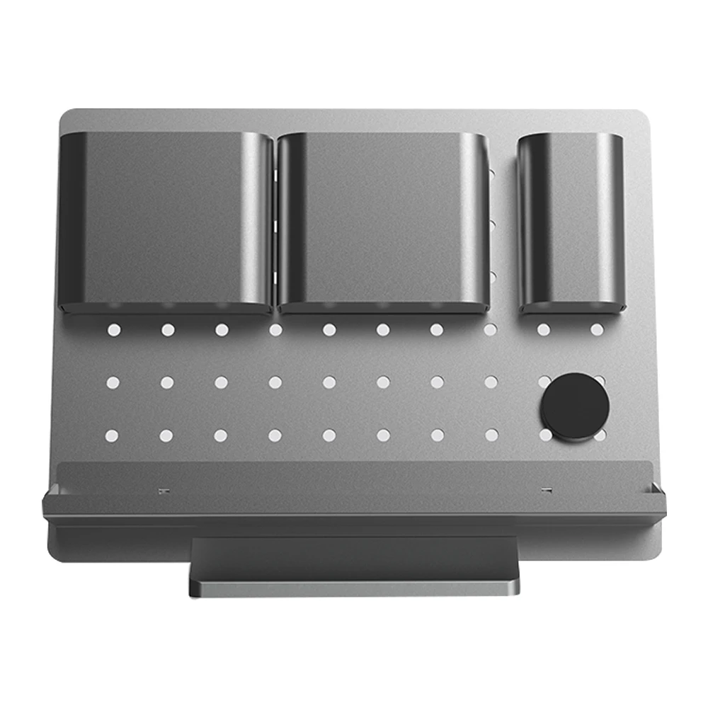 Hot sell new school kids stationery metal grey black home pegboard office desk storage organizer