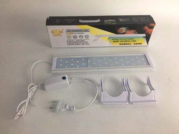 Fish Tank Adjustable Clamp Clip Lamp White&Blue Color 20000K Led Aquarium Led Light