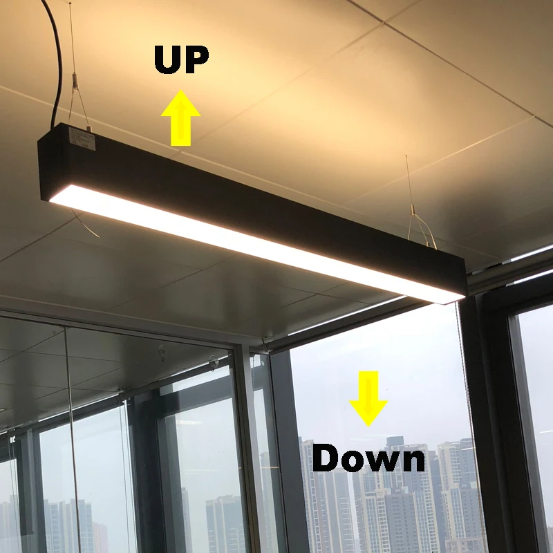 Etl Cetl Up And Down Pendant Tube Aluminum Profile Lighting Lamps Office Linkable Led Linear light