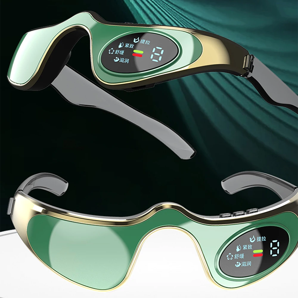 Under Eyes Red Light Therapy Massager Glasses,Microcurrent Eye face led red light Beauty Device Eyes Bag