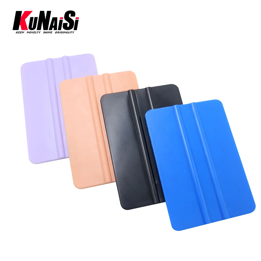KUNAISI Custom logo car wrapping tool white squeegee rakel vinyl squeegee felt squeegee