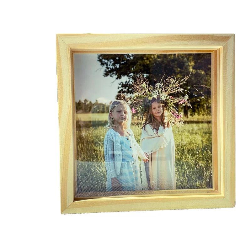 New Arrival Luminous Stand Instax Mini Photo Film Picture Frame Plywood Stand Led Acrylic wooden Frame