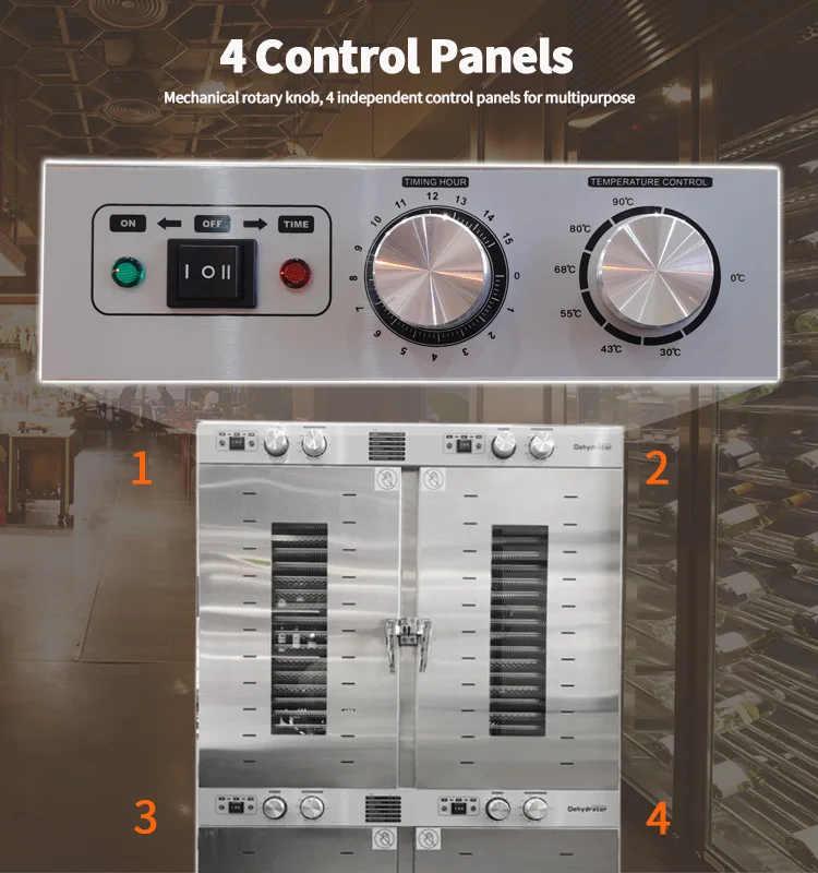 Fast Drying Equipment Fruit Dehydration Machine 88 Trays 60KG Industrial Commercial Food Dehydrators