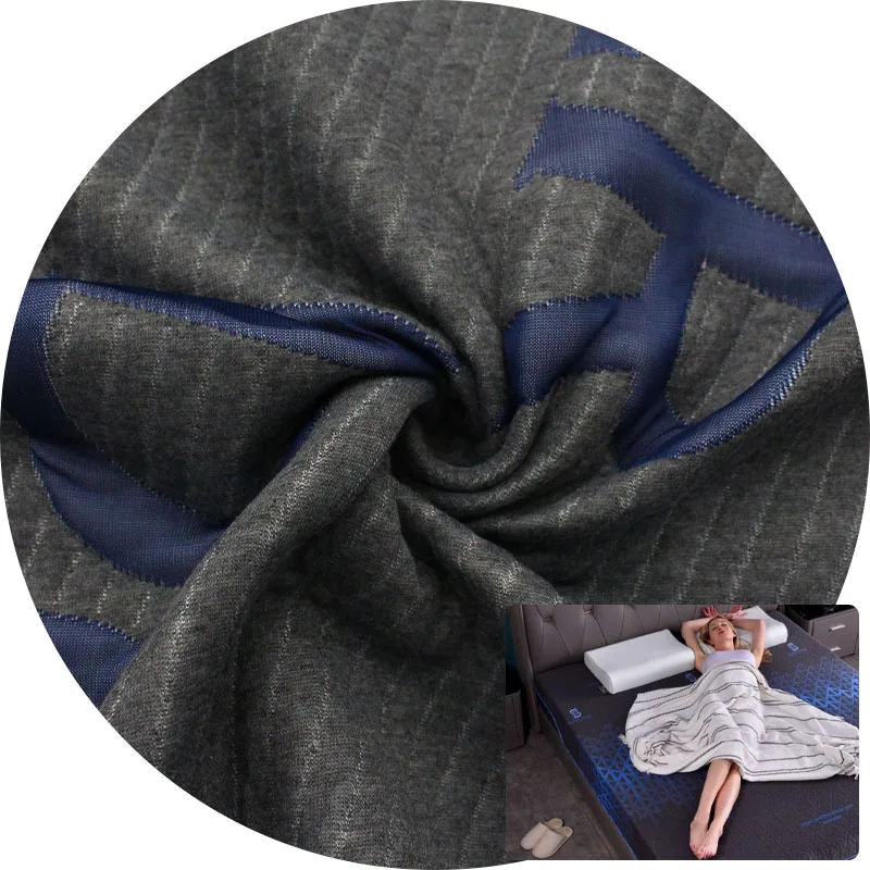 Factory Direct Selling Qraphene Carbon Fiber Knitted Jacquard Quilted Mattress Fabric High Quality Waterproof Canvas Fabric