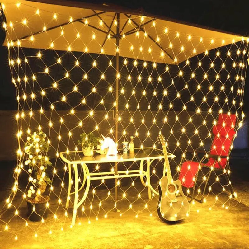 Net Mesh Fairy String Light 2x2M 3x2M 6x4M LED Waterproof Decoration Window Curtain Wedding Party Decorative Led Wall Lighting