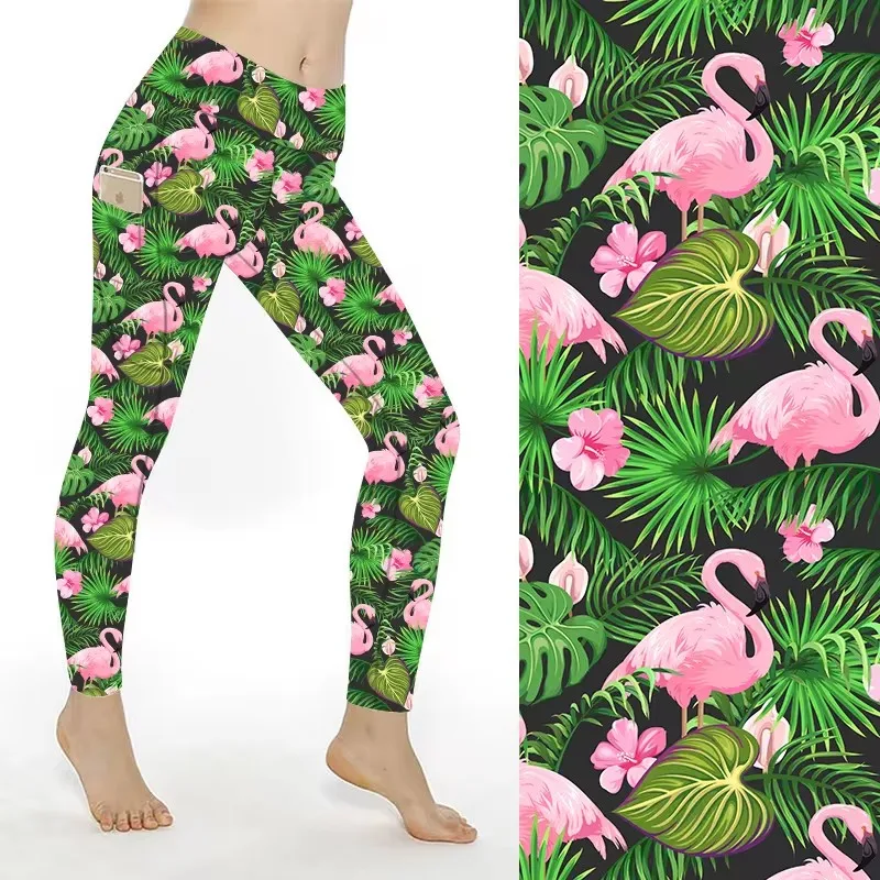 Buttery Soft Double Side Brushed Hybrid Rainbow Custom Skull Digital Printed High Waist Leggings With Pockets