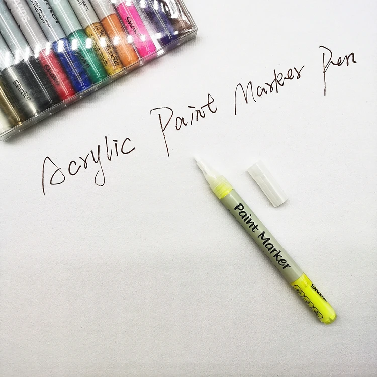 12 видов цветов акриловые краски Маркеры Ручка Комплект