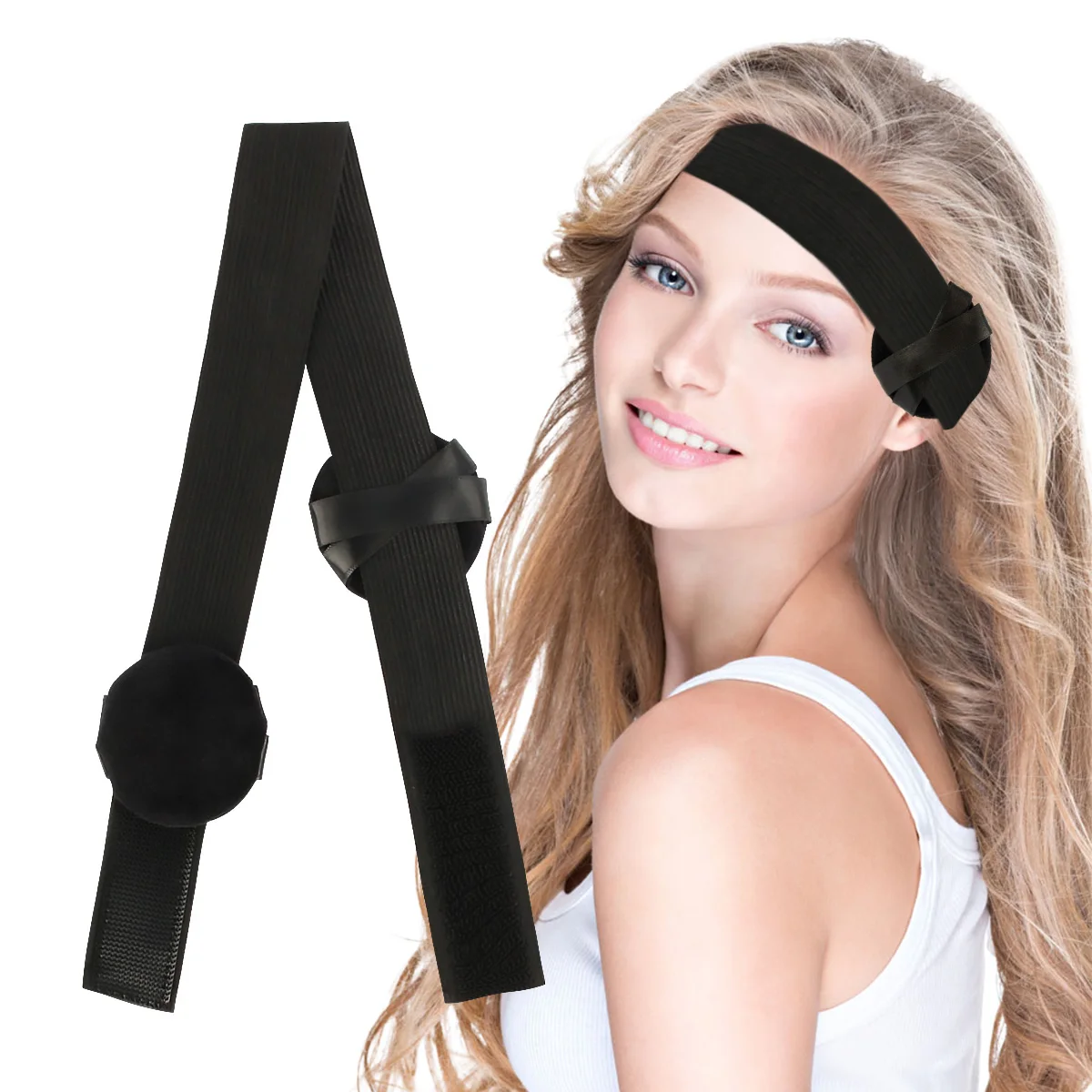 Hair Extension Tool Custom Logo Wig Band With Ear Covers Fashionable Adjustable Braided Edge Head Bands Protective Wig Band