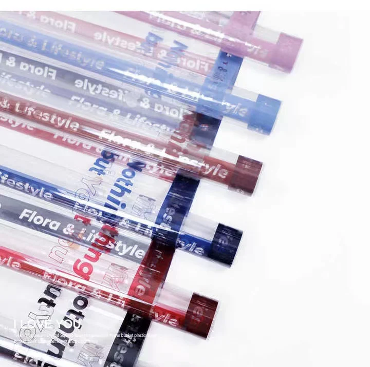 New Net Red Simple Edge Opp Packaging Transparent Paper English Letter Edge Cellophane Bouquet Paper