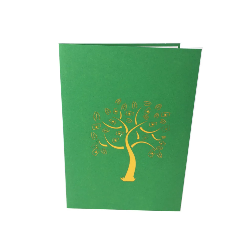 
WINPSHENG Custom 3D Pop Up Card Money Tree Greeting Card Designs 