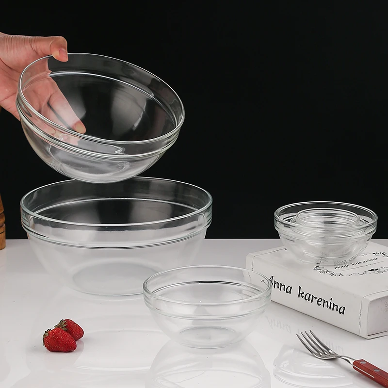 Home dinnerware round shape Candy Sugar Dessert pudding glass fruit bowl