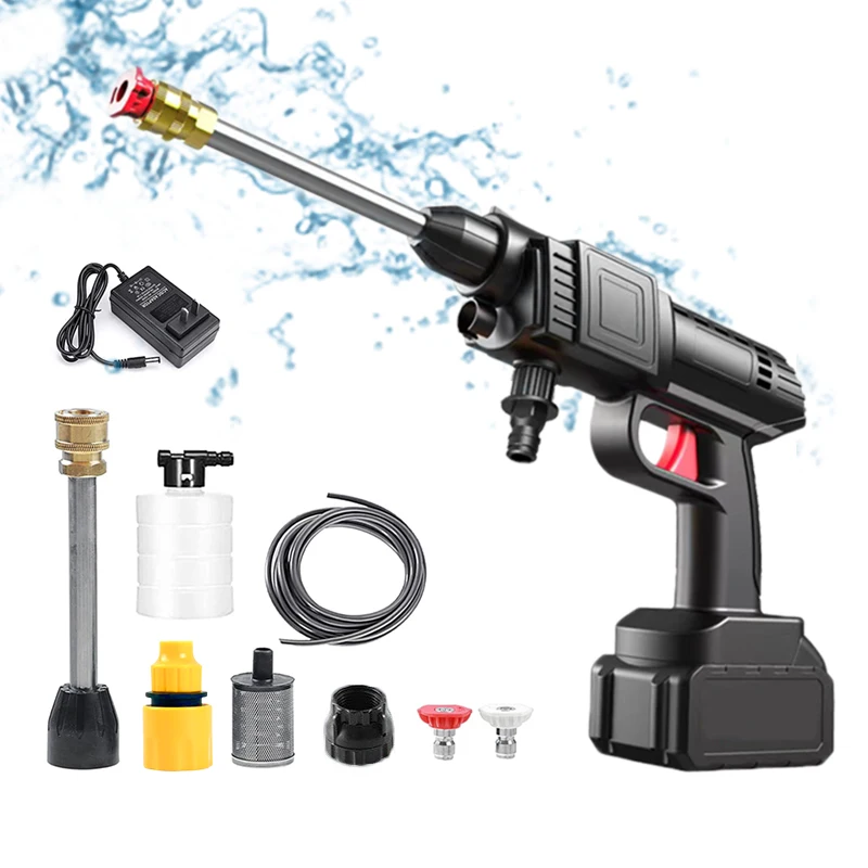 Portable Lithium Battery Snow Foam Gun For Car Wash 12V 24V high pressure gun wireless Electric cleaning machine car washer